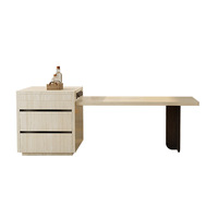 Table à manger intégrée en dalle de roche moderne BOWEIYA, îlot de cuisine rétractable pour petit appartement, meubles de salle à manger