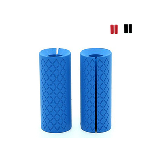 2 Poignées En Silicone Pour Haltères - Longues Poignées Antidérapantes Pour Musculation