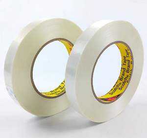 <span class=keywords><strong>3M</strong></span> <span class=keywords><strong>Scotch</strong></span> 893 Ruban de filament en fibre de verre <span class=keywords><strong>transparent</strong></span> en caoutchouc synthétique Haute résistance Ruban de renfort robuste - Product Image 5