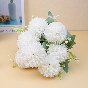 AF15010 fiori artificiali crisantemo palla fiori di seta ortensia <span class=keywords><strong>Bouquet</strong></span> da sposa per casa giardino ufficio festa caffè - Product Image 1