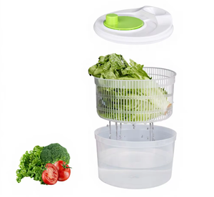 <span class=keywords><strong>Essoreuse</strong></span> <span class=keywords><strong>à</strong></span> <span class=keywords><strong>salade</strong></span> manuelle efficace, grande capacité de 3 L, en plastique, pour légumes frais - Product Image 5