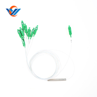 Splitter PLC Mini Serat Optik 1x8 Single Mode SC/APC Bebas Halogen dengan Dukungan IP/GSM/POE