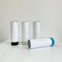 20Oz Tumbler Speaker Tampilan Lurus Kosong Sublimasi Pengisi Daya USB Menyala Dalam Gelap Pintar Putih untuk Pencetakan Sublimasi