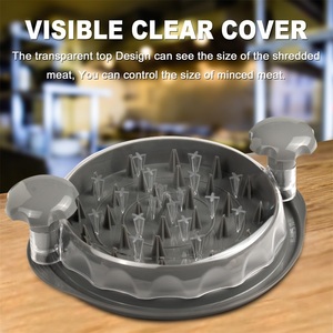 Trituradora de carne de pollo, herramienta de trituración de pechuga de pollo, trituradora de carne de cocina giratoria, Máquina trituradora con cubierta transparente - Product Image 3