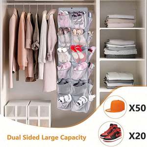 Organisateur de placard suspendu pour chaussures avec poches en maille agrandies, rangement double face pour sous-vêtements - Product Image 5