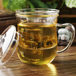 Grande tazza <span class=keywords><strong>da</strong></span> tè borosilicato 17.6oz/520ml, tazza trasparente per tè sfuso, bustine di tè in fiore tazza <span class=keywords><strong>da</strong></span> tè in vetro con infusore e coperchio - Product Image 2