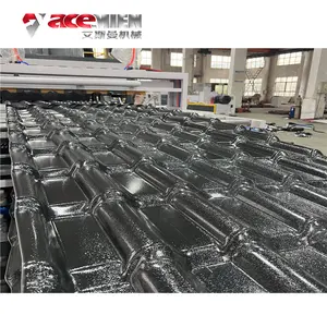 recycled PVC plastic trapezoidal roof sheet forming manufacturing machine glazed tile roofing making machine india price