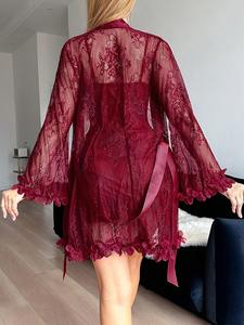 <span class=keywords><strong>Camicie</strong></span> <span class=keywords><strong>da</strong></span> <span class=keywords><strong>notte</strong></span> <span class=keywords><strong>Sexy</strong></span> <span class=keywords><strong>da</strong></span> donna di lusso con fori <span class=keywords><strong>da</strong></span> ricamo Appliques all'ingrosso dalla fabbrica pigiami di pizzo con metodo di tessitura intrecciata - Product Image 2