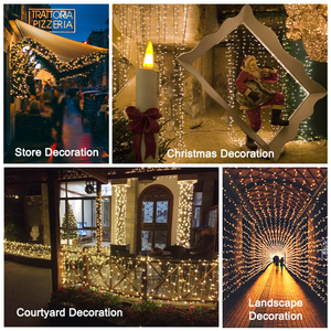 Guirlandes lumineuses LED personnalisées IP44 intérieur-extérieur, télécommandées, à intensité variable, décorations féériques pour arbre de Noël, à brancher, 10,8 m - Product Image 6