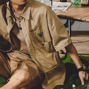 <span class=keywords><strong>Camicia</strong></span> da Lavoro Stile Americano a Maniche Corte da <span class=keywords><strong>Uomo</strong></span>, Estiva Sottile e Ampia, Stile <span class=keywords><strong>Montagna</strong></span>, per Esterni e Pendolarismo, Monopetto con Colletto Rovesciato - Product Image 2