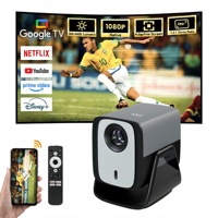 Projecteur de cinéma numérique extérieur Wifi certifié Google-TV, Smart TV Wifi, Gaming, 4K-Laser, Beamer, résolution native 1080P, 2+32G, 500 ANSI Lumens