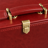 Boîte Cadeau Personnalisable en Cuir PU de Luxe et Bois MDF pour Lingots d'Or/Argent, Pièces de Monnaie, Médailles - Rangement Fait Main au Design Rectangulaire