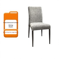 Chaises de salle à manger rembourrées pour hôtel, chaises de restaurant, chaises de réception modernes minimalistes de luxe léger avec structure en fer