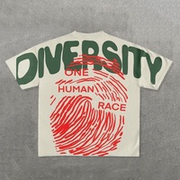 Fabrication de t-shirts surdimensionnés à impression sérigraphique personnalisée, t-shirts en coton lourd 275 g/m², t-shirts graphiques pour hommes, t-shirts boxy pour hommes