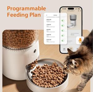 Alimentador automático para gatos Alimentador automático para mascotas Alimentador inteligente Tanque de comida ABS de 3L con APP Alimentación remota Fuente de alimentación dual - Product Image 4