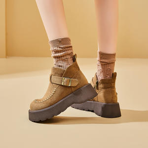 Botines de Mujer Otoño 2026, Estilo Europeo Clásico, Moda Coreana, con Cordones y Tacón Grueso - Product Image 3