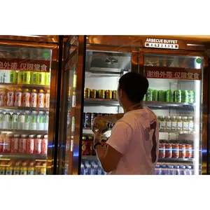 Enfriador de bebidas de acero inoxidable para Hotpot, barbacoa, supermercado-Equipo de refrigeración personalizable