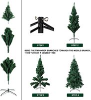 Sapin de Noël Artificiel 180 cm (6 pieds) en PE, Aiguilles de Pin Réalistes, 660 Pointes Vertes pour Décoration Intérieure de Fêtes, Vente en Gros