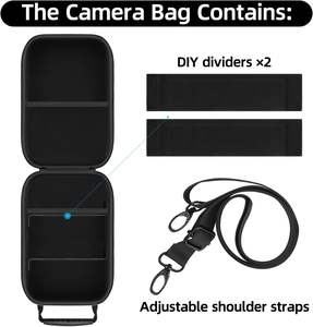 Étui de voyage en cuir rigide HESPLUS pour appareils photo hybrides Sony <span class=keywords><strong>Alpha</strong></span> <span class=keywords><strong>7</strong></span> <span class=keywords><strong>II</strong></span>/III/IV/a7 ILCE7M3, fermeture éclair, accessoires compatibles - Product Image 4