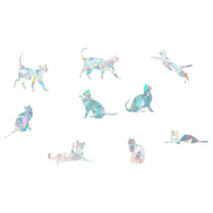 8 diffraction grille <span class=keywords><strong>film</strong></span> suncatcher fenêtre autocollants fenêtre décalcomanies statique s'accroche soleil attrape autocollant - Product Image 4