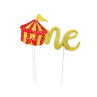 Décoration de fête pour le premier anniversaire de bébé, drapeau de clown, accessoires de décoration de scène