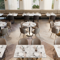 Table en marbre pour restaurant commercial carré moderne 70*70