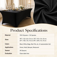 Housse de table extensible imperméable et résistante aux taches pour cérémonie de mariage, réception, douche nuptiale, décoration élégante blanche ivoire