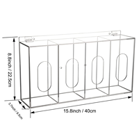 Porte-distributeur double en acrylique transparent de haute qualité avec couvercle deux trois quatre boîte de séparation distributeur de gants en acrylique