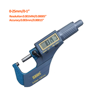 Micrómetro Electrónico Digital de 0-25 mm, 0.001 mm de Precisión, Herramienta de Medición de Espesor Exterior