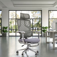 Chaise de bureau ergonomique moderne entièrement en maille, dossier réglable, hauteur du siège réglable, base en acier inoxydable - Direct usine, garantie 2 ans