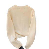 Cardigan d'automne décontracté pour femmes avec logo personnalisé Pull en tricot jacquard avec logo en forme de dessin animé