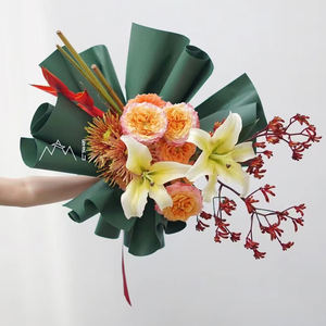 Papier d'emballage de fleurs Kraft imperméable, emballage en papier brun blanc pour Bouquet de fleurs, vente en gros - Product Image 6