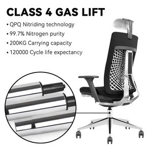 Chaises de <span class=keywords><strong>bureau</strong></span> modernes de luxe Mobilier de direction ergonomique en acier Fauteuil pivotant confortable en maille avec ascenseur Cadres patrons - Product Image 4