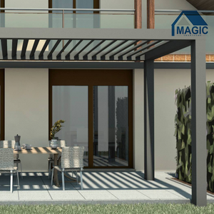 Pergola magique, <span class=keywords><strong>abri</strong></span> contre la pluie, toit ouvrant en aluminium, pergola 4x6, pare-soleil motorisé, persiennes, gazebo <span class=keywords><strong>pas</strong></span> <span class=keywords><strong>cher</strong></span> <span class=keywords><strong>pour</strong></span> l'extérieur, <span class=keywords><strong>pour</strong></span> la cour - Product Image 2