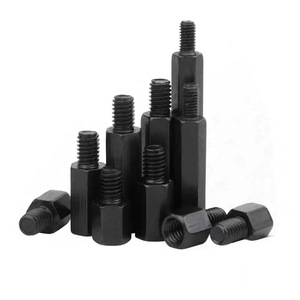 Baiguluo Hexagonal Connector Pillar M3 Black Single-Head Industrial <b>Computer</b> <b>Accessories</b> - Product Image 2