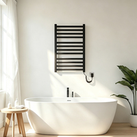 Sèche-serviettes électrique mural programmable 220V, radiateur chauffant pour salle de bain