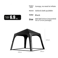 Auvent gonflable automatique, installation instantanée, abri solaire épais avec revêtement argenté, protection UV et contre la pluie pour le camping, tente sans assemblage