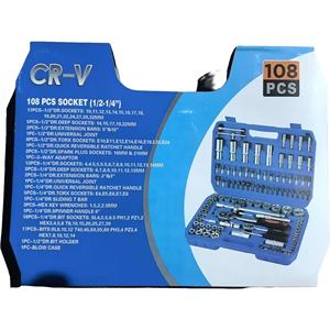 108 buah kunci pas soket roda searah kotak alat perbaikan mobil Universal kombinasi multi-fungsi Set kotak alat - Product Image 2