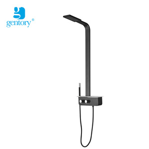 Panneaux muraux <span class=keywords><strong>de</strong></span> douche <span class=keywords><strong>de</strong></span> douche design <span class=keywords><strong>colonne</strong></span> 5052 en alliage d'aluminium noir couleur panneau <span class=keywords><strong>de</strong></span> douche <span class=keywords><strong>salle</strong></span> <span class=keywords><strong>de</strong></span> bains S300-7 - Product Image 1