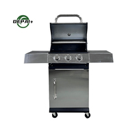 Ensemble de barbecue à gaz automatique à bascule, grand modèle commercial, pour camping, avec paniers longs, vente en gros