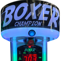 Machine de boxe lumineuse en acier inoxydable Superfun - Testez votre vitesse et vos réflexes - Garantie 1 an - Anglais