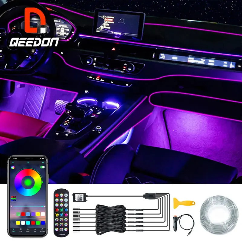 Fiber Optic Lights for Car Interior Waterproof LED Guide Ambient Lighting LED Others Car Light Accessories