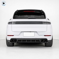 Diffuseur arrière en fibre de carbone sèche style TKT pour Cayenne 9Y0 2024 2025 2026 SUV Coupé – Amélioration du pare-chocs arrière et de l'échappement