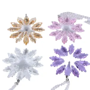 High-end elegant Crystal Glass Snowflake pendant for decoration foil