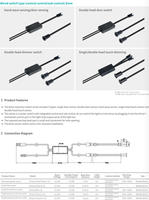 Interrupteur Tactile Intelligent Filaire DC12-24V 8mm (Tête Simple/Double) Détection par Geste de Main/Porte/Tactile, Gradation 0-8CM, Câble de 2M