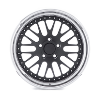 Roues en deux pièces forgées à rayons noirs mats classiques personnalisées 17/18/19/20/21 pouces 5X114.3 pour Ford Mustang Lexus SC300