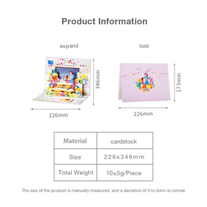 Cartes de vœux 3D pop-up personnalisées de haute qualité pour baby shower, avec logo et taille sur mesure, commande en gros promotionnelle - Product Image 6
