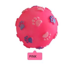 Prodotti interattivi per la riproduzione di animali domestici stampa zampa in vinile squeaky cane palla giocattolo per la casa cane masticare i prodotti per animali domestici - Product Image 6