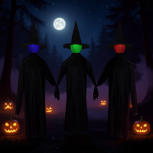 Luces LED de Bruja Negra para Halloween, Decoraciones de Exterior con Cambio de Color, Blanco Cálido 2700K, IP44, 110V, 25000 Horas de Duración - Product Image 2