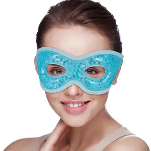  Masque pour les yeux en perles de gel de refroidissement pour les yeux gonflés Masque pour les yeux en gel de thérapie par le froid chaud réutilisable pour le soulagement de la migraine